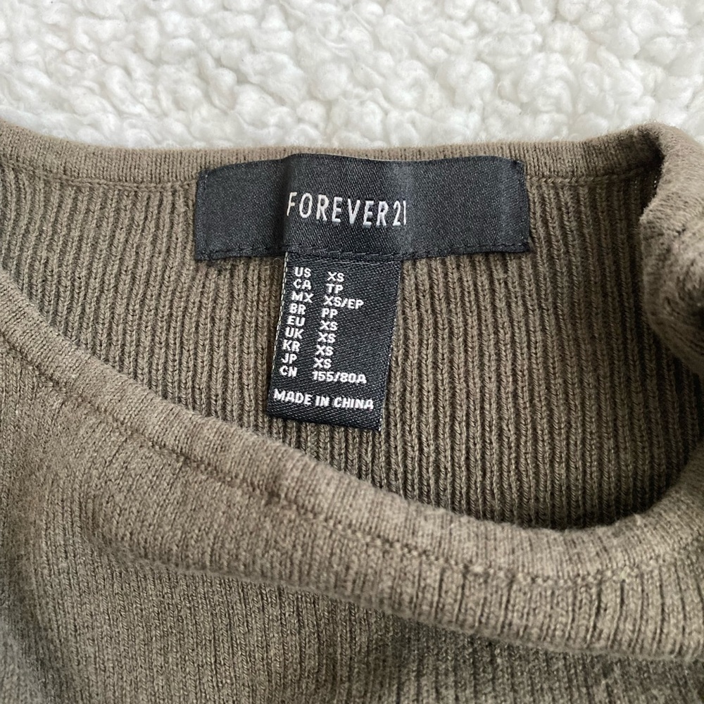 Mini sweater dress mid sleeve FOREVER 21 Size XS/ mini vestido de suéter